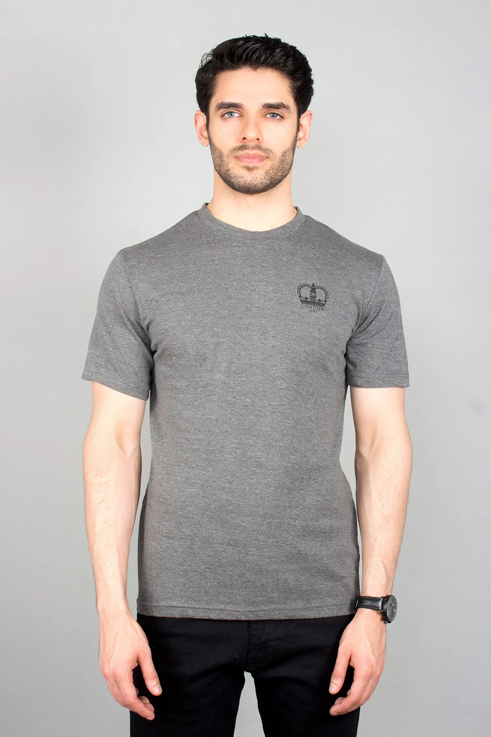 "GUAZ" Crew Neck Slim Fit T-Shirt