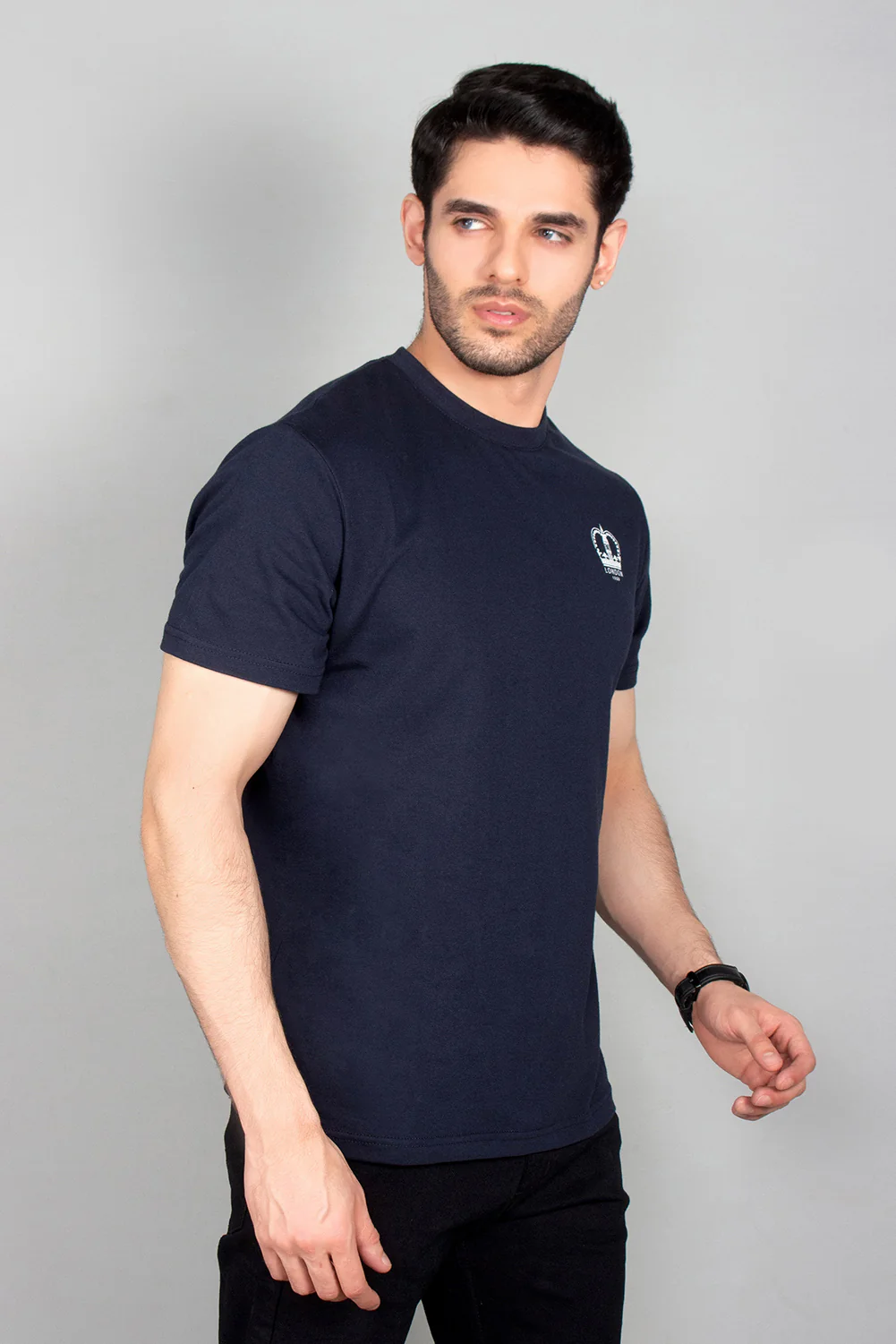 "GUAZ" Crew Neck Slim Fit T-Shirt - Image 3