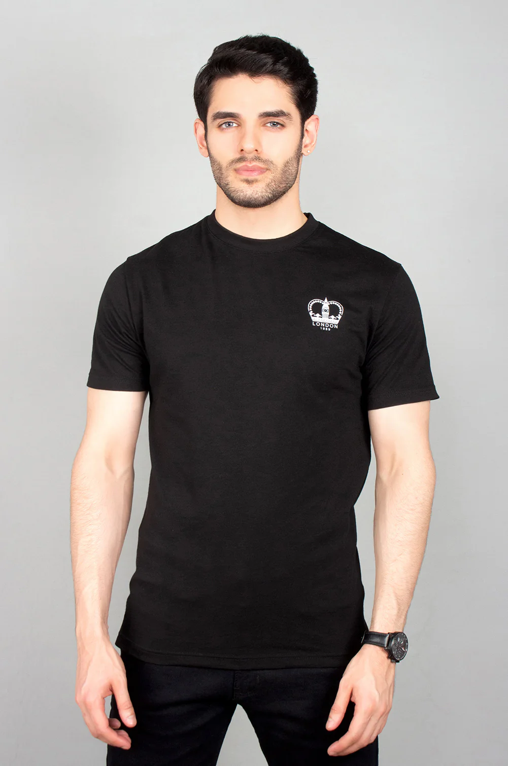 "GUAZ" Crew Neck Slim Fit T-Shirt