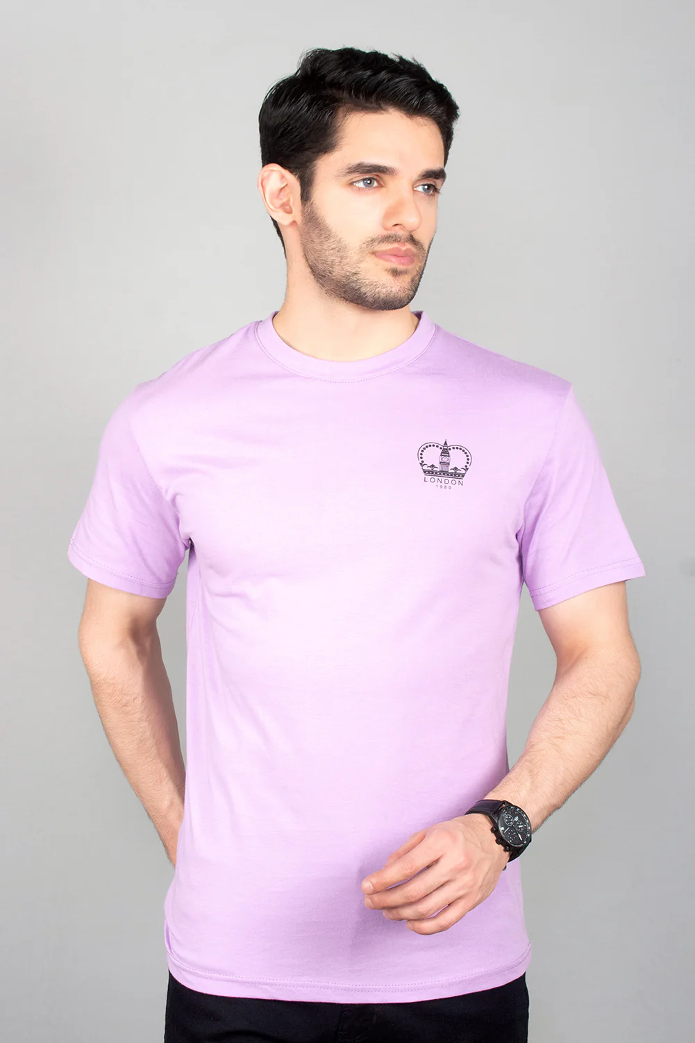 Men's "GUAZ" Cotton Casual Crew Neck Shirt