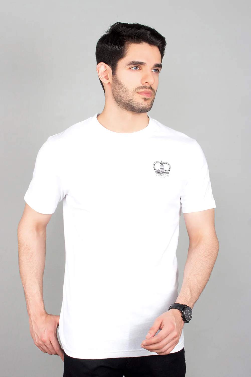 "GUAZ" Crew Neck Slim Fit T-Shirt