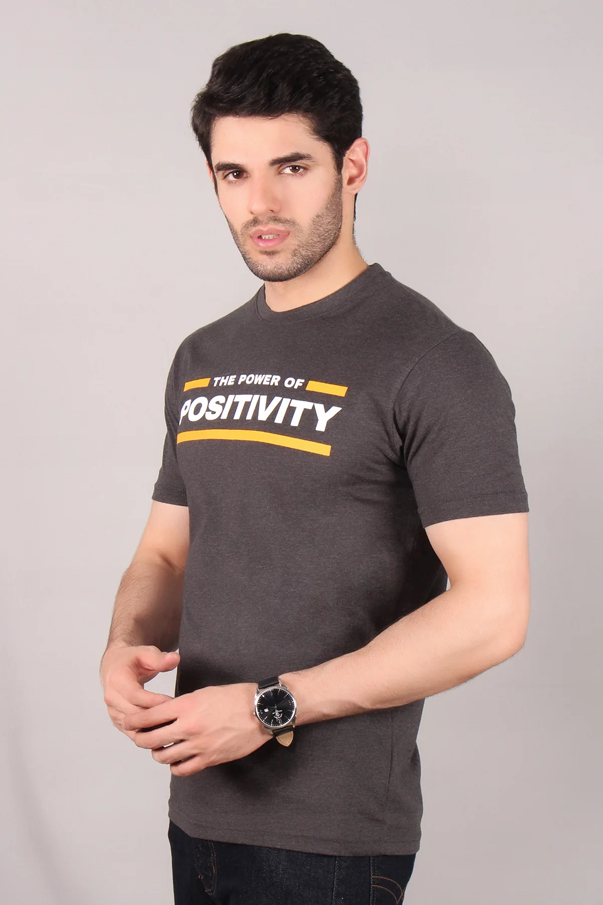 "GYKNY" Classic Crew Neck Graphic T Shirt - Image 3