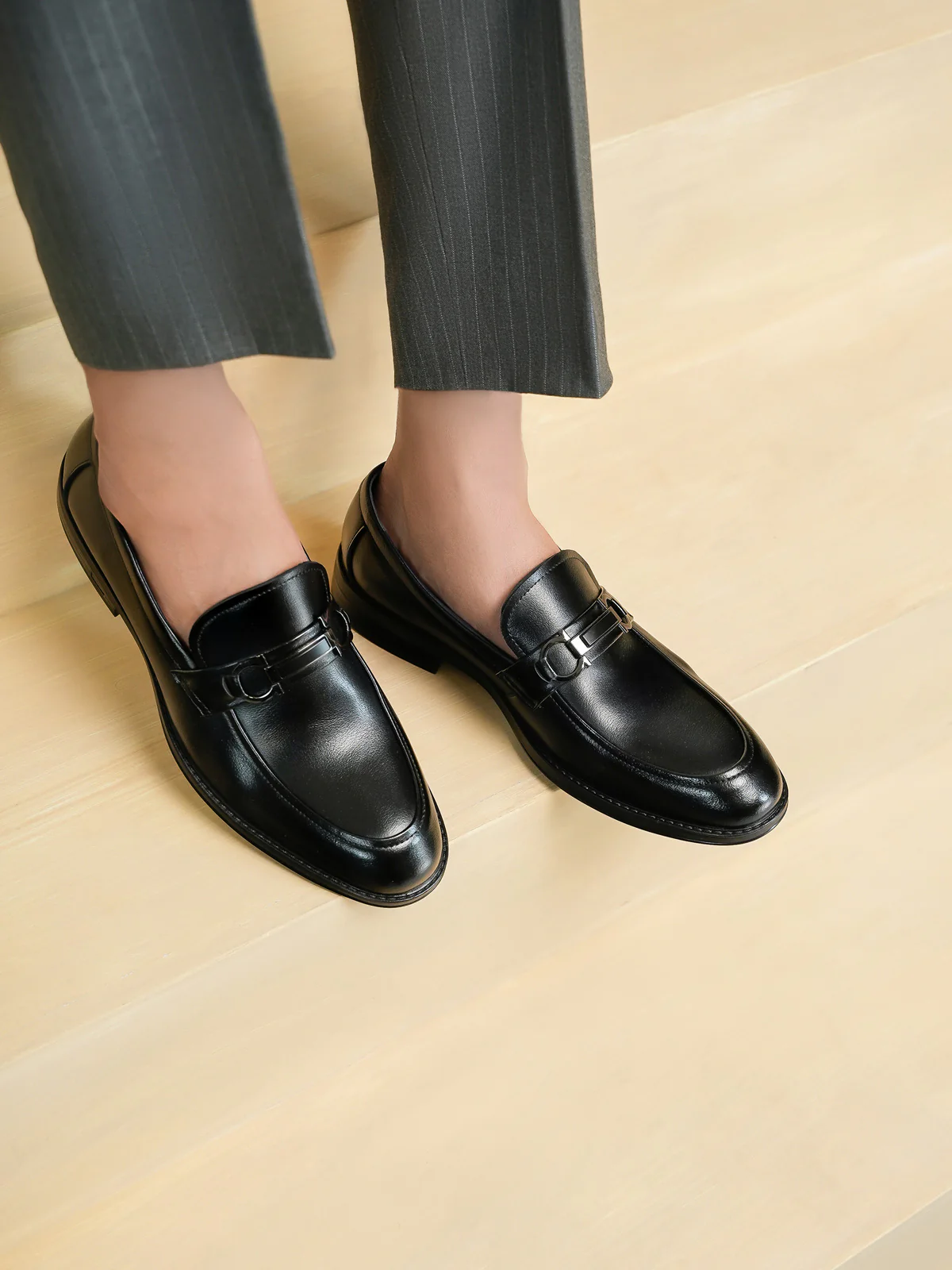 Mens "HARTWELL" Almond Toe Formal Leather Shoes - Image 6