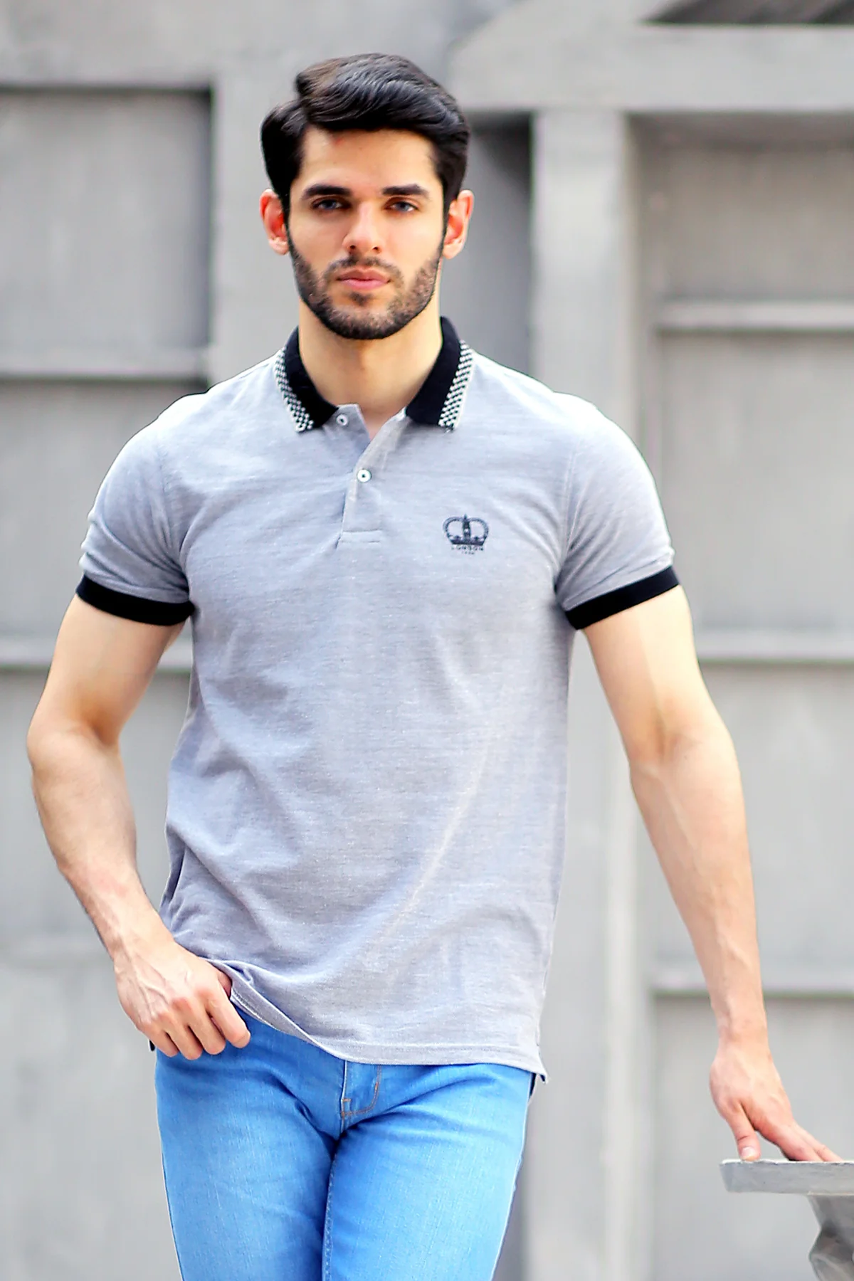 Mens "HERMEX" Trendy Cotton Polo T-Shirt - Image 2