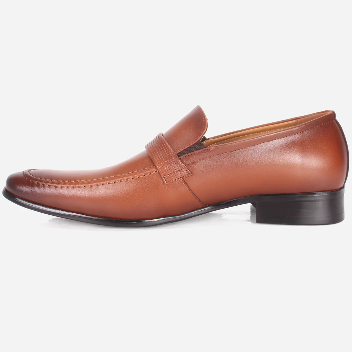 Mens "HUZIM" Leather Office Formal Slide In Shoes - Image 3