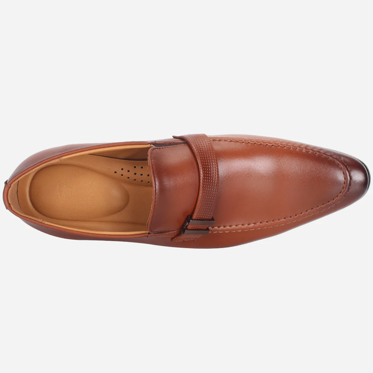 Mens "HUZIM" Leather Office Formal Slide In Shoes - Image 4