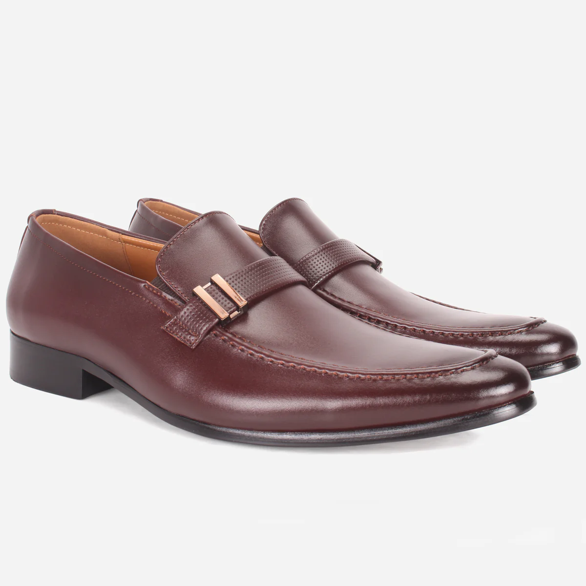 Mens "HUZIM" Leather Office Formal Slide In Shoes - Image 2