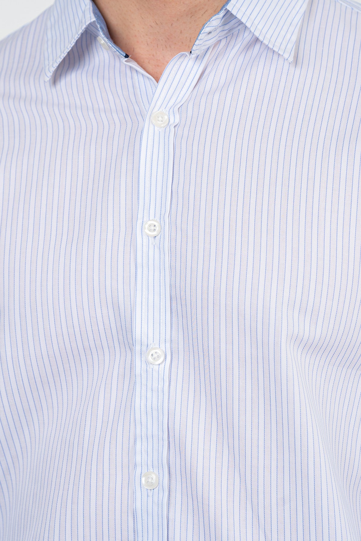 Men's "JAMIR" Cotton Full Sleeves Striped Casual Shirt - Image 3