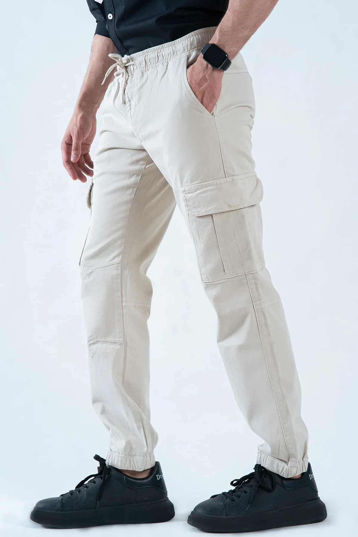 Mens "JAXIN" Cargo Cotton Trousers - Image 3