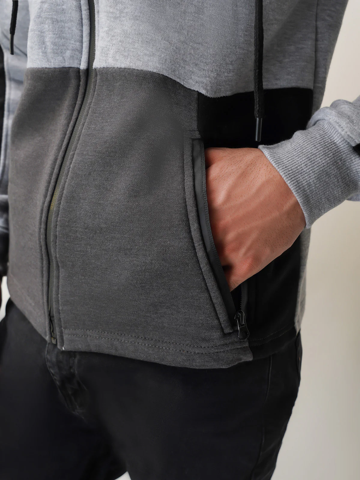 Mens "JEONG" Winter Zipper Hoodies - Image 4
