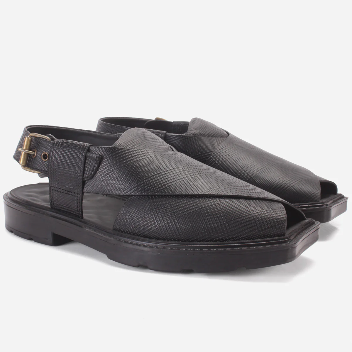 Men's "JINNAH" Leather Peshawari Sandals - Image 2