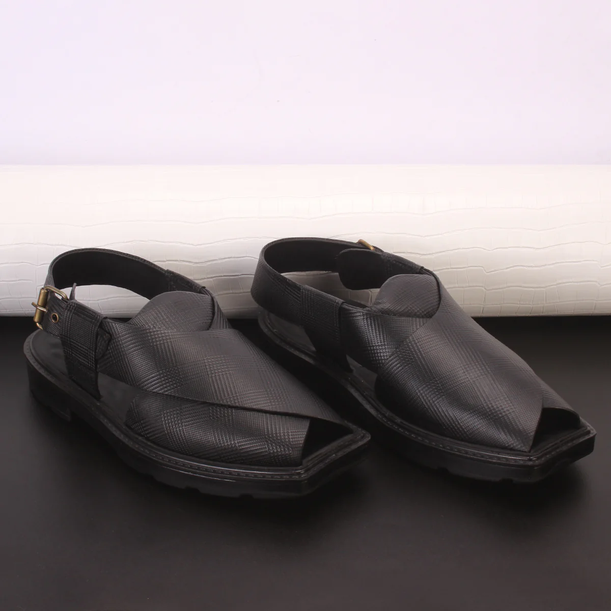 Men's "JINNAH" Leather Peshawari Sandals - Image 6