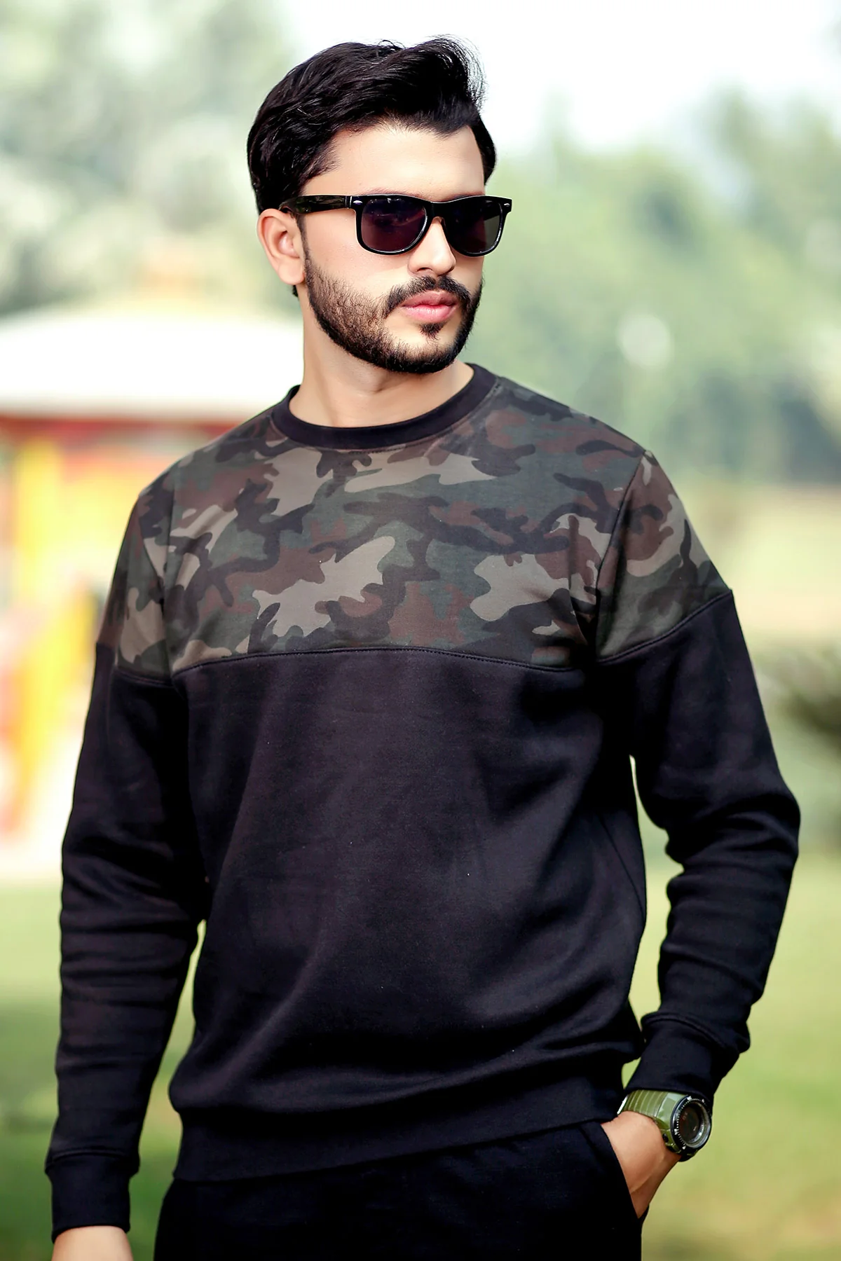Mens "JIRAYA" Crewneck Winter Pullover Sweatshirt