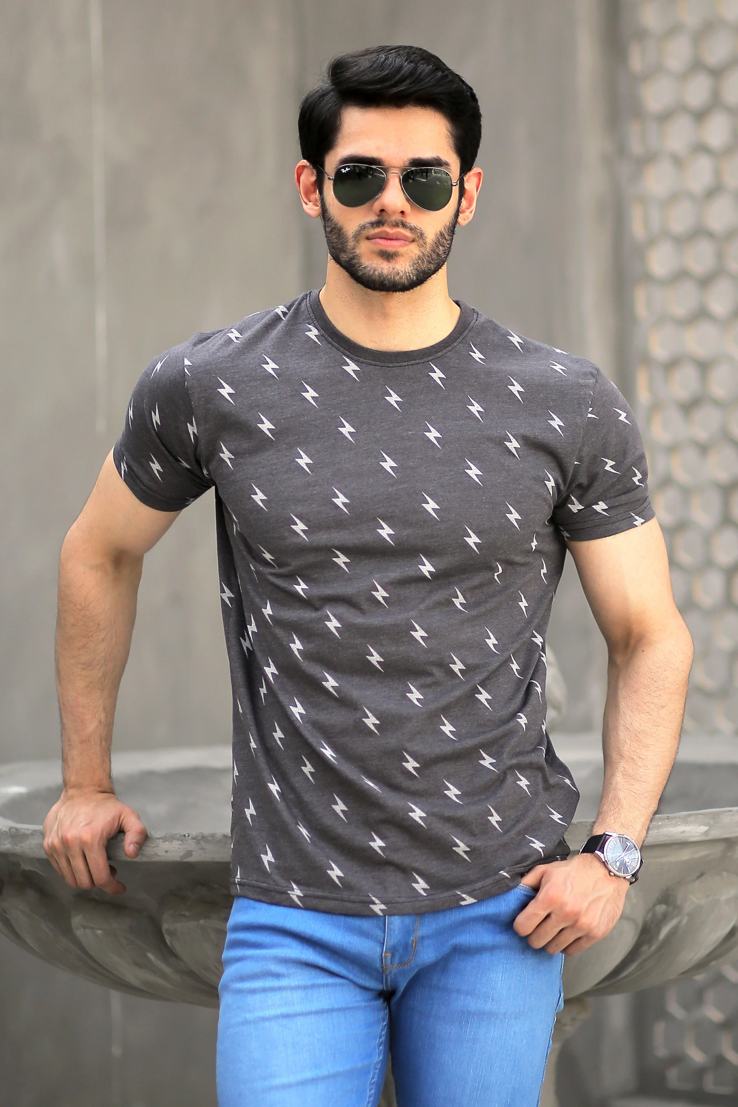 Mens "JUBAIL" Graphic Casual T-Shirt