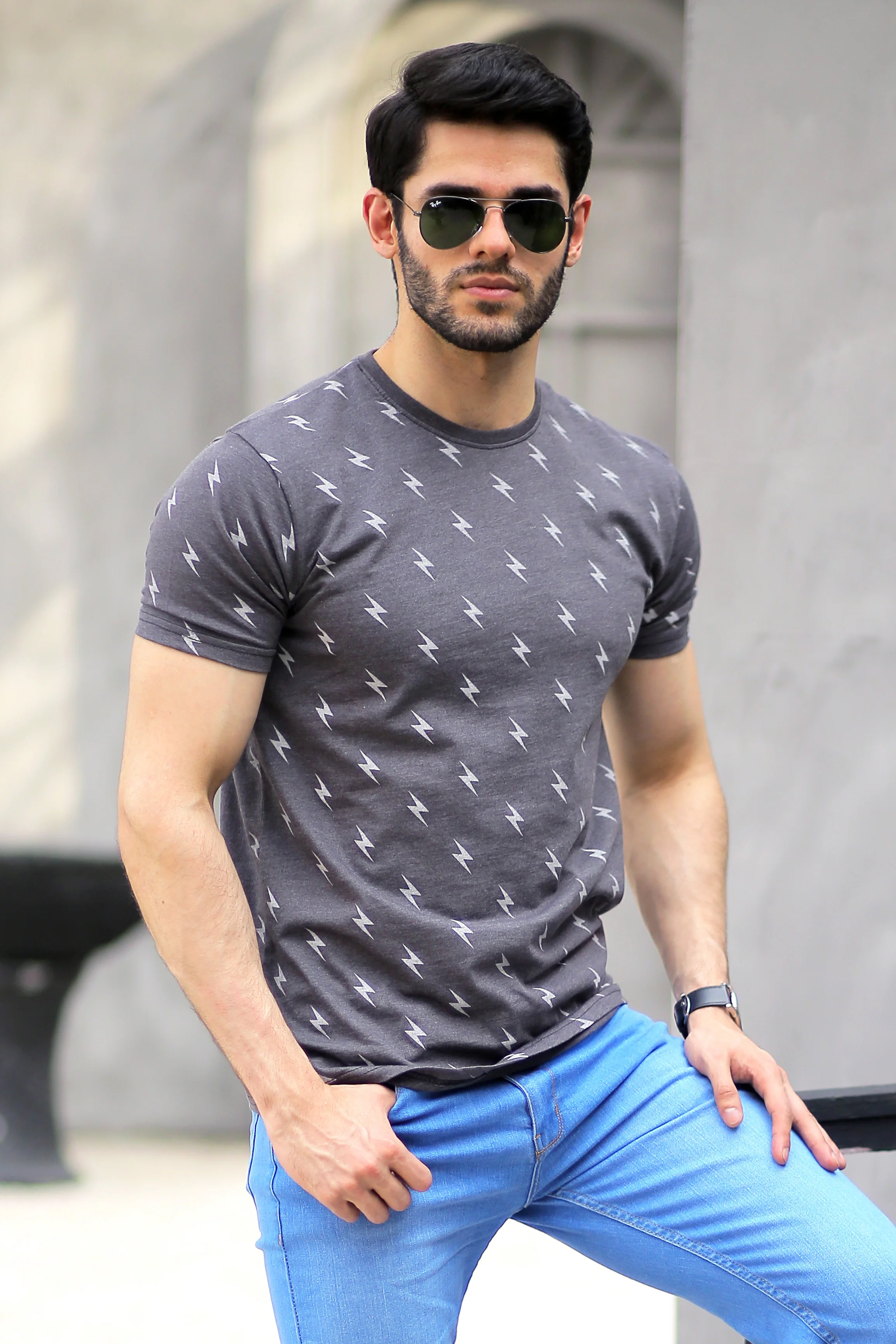 Mens "JUBAIL" Graphic Casual T-Shirt - Image 2