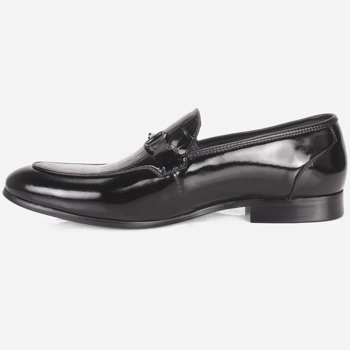 Mens "KAZIN" Leather Office Formal Slide In Shoes - Image 3