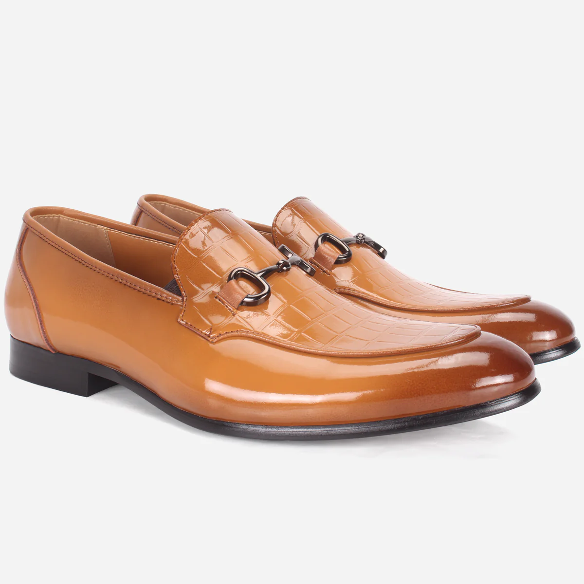 Mens "KAZIN" Leather Office Formal Slide In Shoes - Image 2