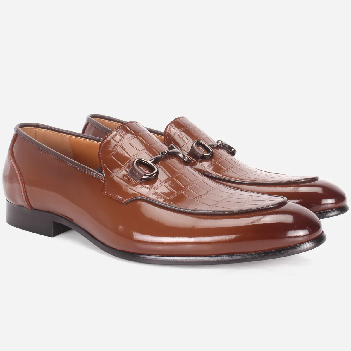 Mens "KAZIN" Leather Office Formal Slide In Shoes - Image 2
