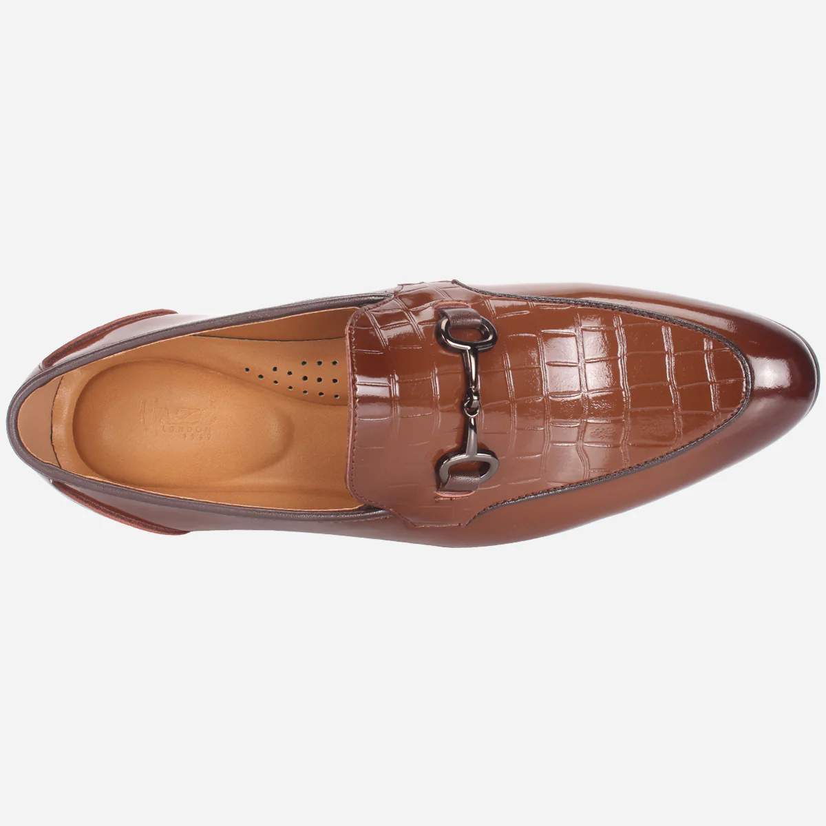 Mens "KAZIN" Leather Office Formal Slide In Shoes - Image 4