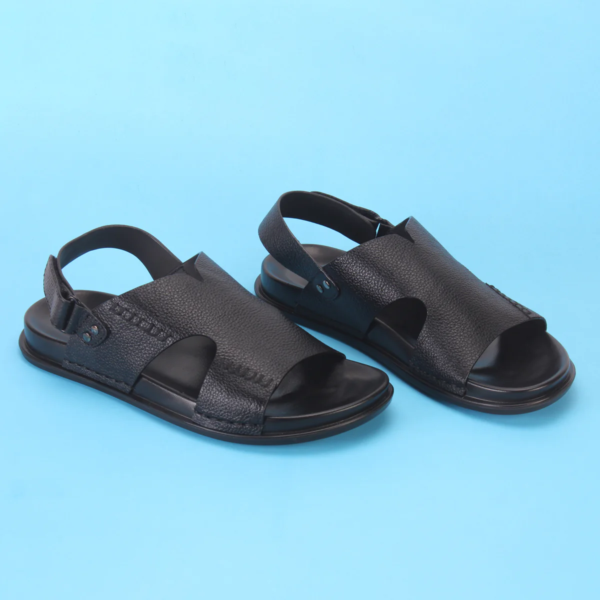 Mens "KEMPTER" Leather Open Toe Sandals - Image 6