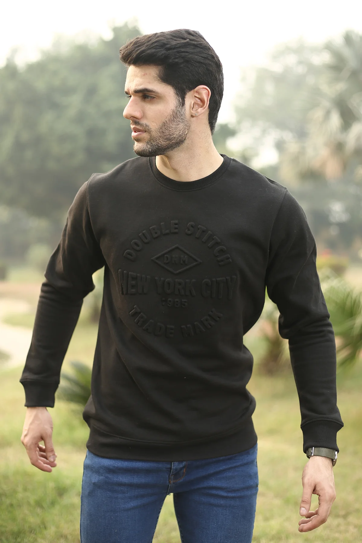 Mens "KHAI" Crew Neck Winter Pullover Sweatshirt