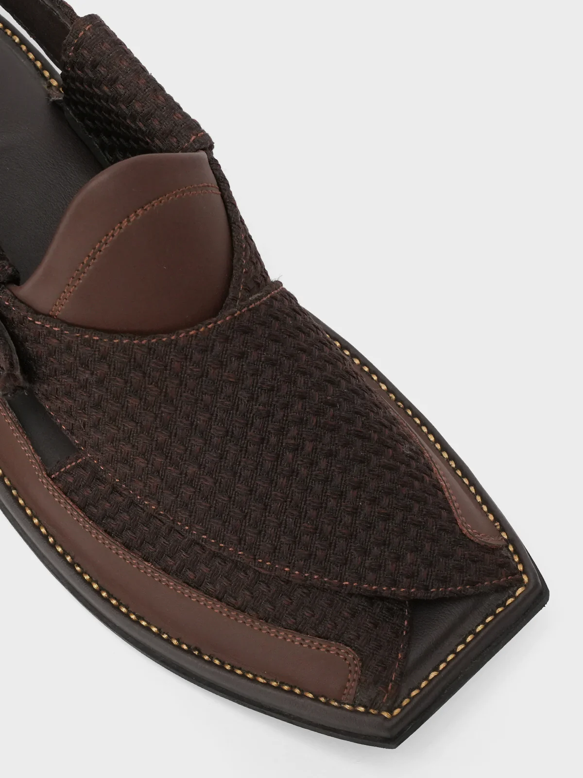 Mens "KIPP" Designer Leather Peshawari Sandals - Image 3