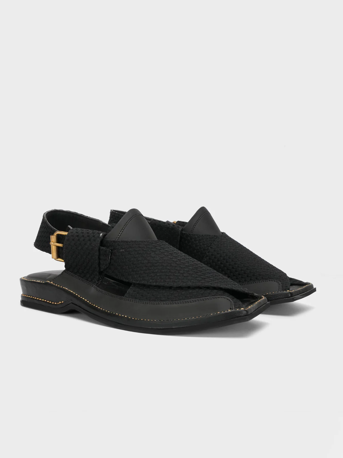 TMens "KIPP" Designer Leather Peshawari Sandals - Image 2