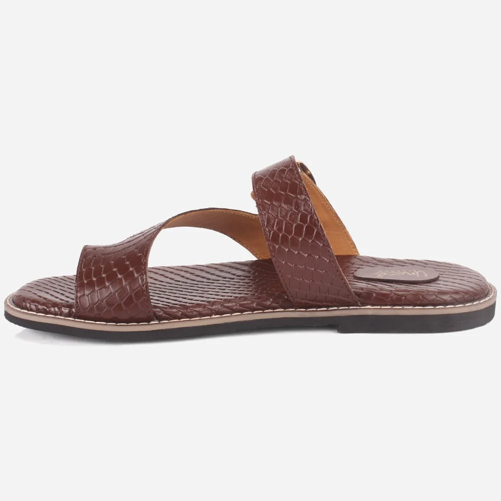 Mens "KLING" Leather Buckled Summer Slippers - Image 3