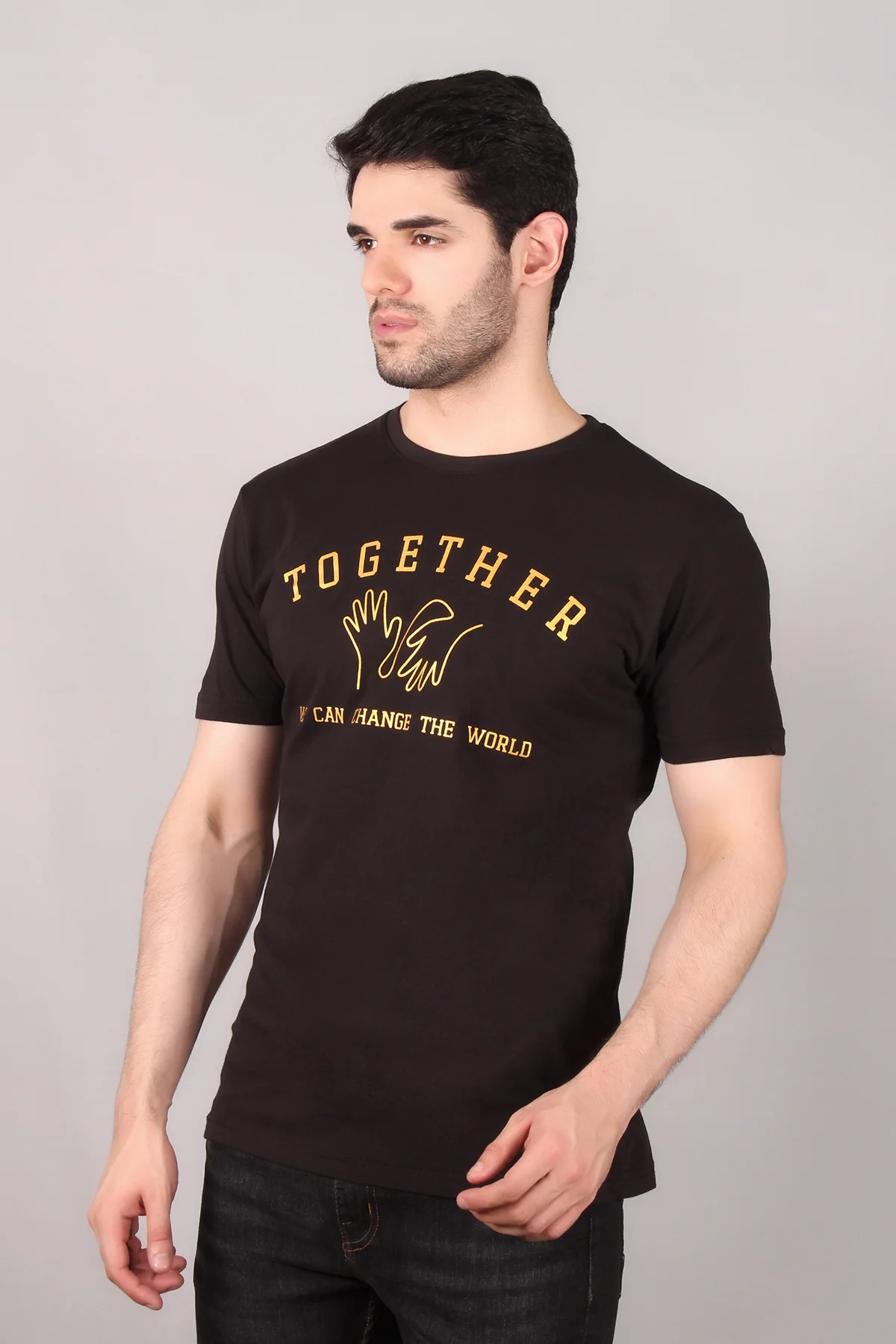 "KLORE" Classic Crew Neck Graphic T Shirt - Image 3