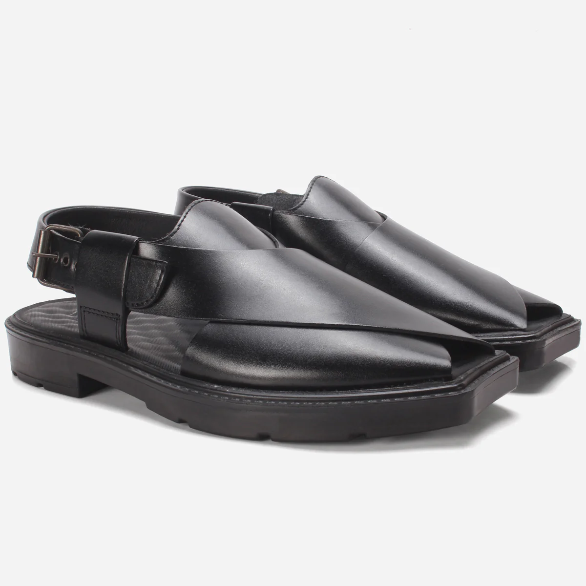 Mens "KOHEN" Stack Heel Peshawari Sandals - Image 2
