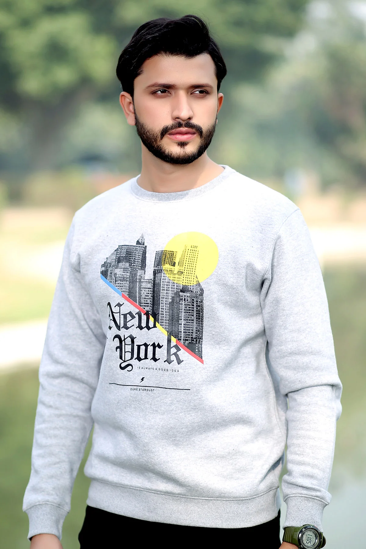 Mens "KYLIAN" Crewneck Winter Pullover Sweatshirt