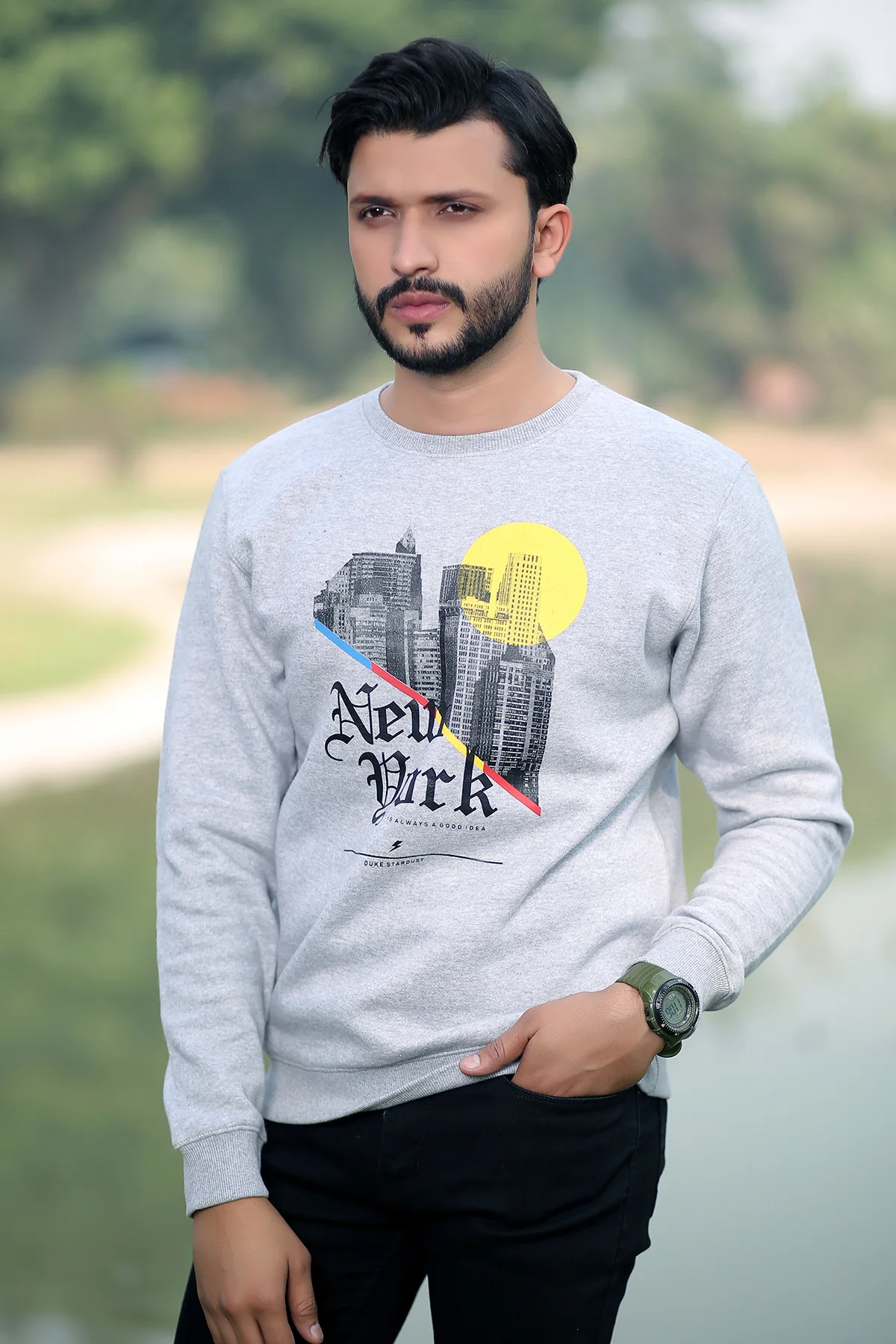 Mens "KYLIAN" Crewneck Winter Pullover Sweatshirt - Image 2