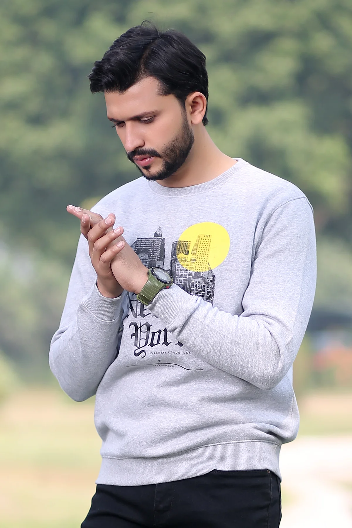 Mens "KYLIAN" Crewneck Winter Pullover Sweatshirt - Image 3