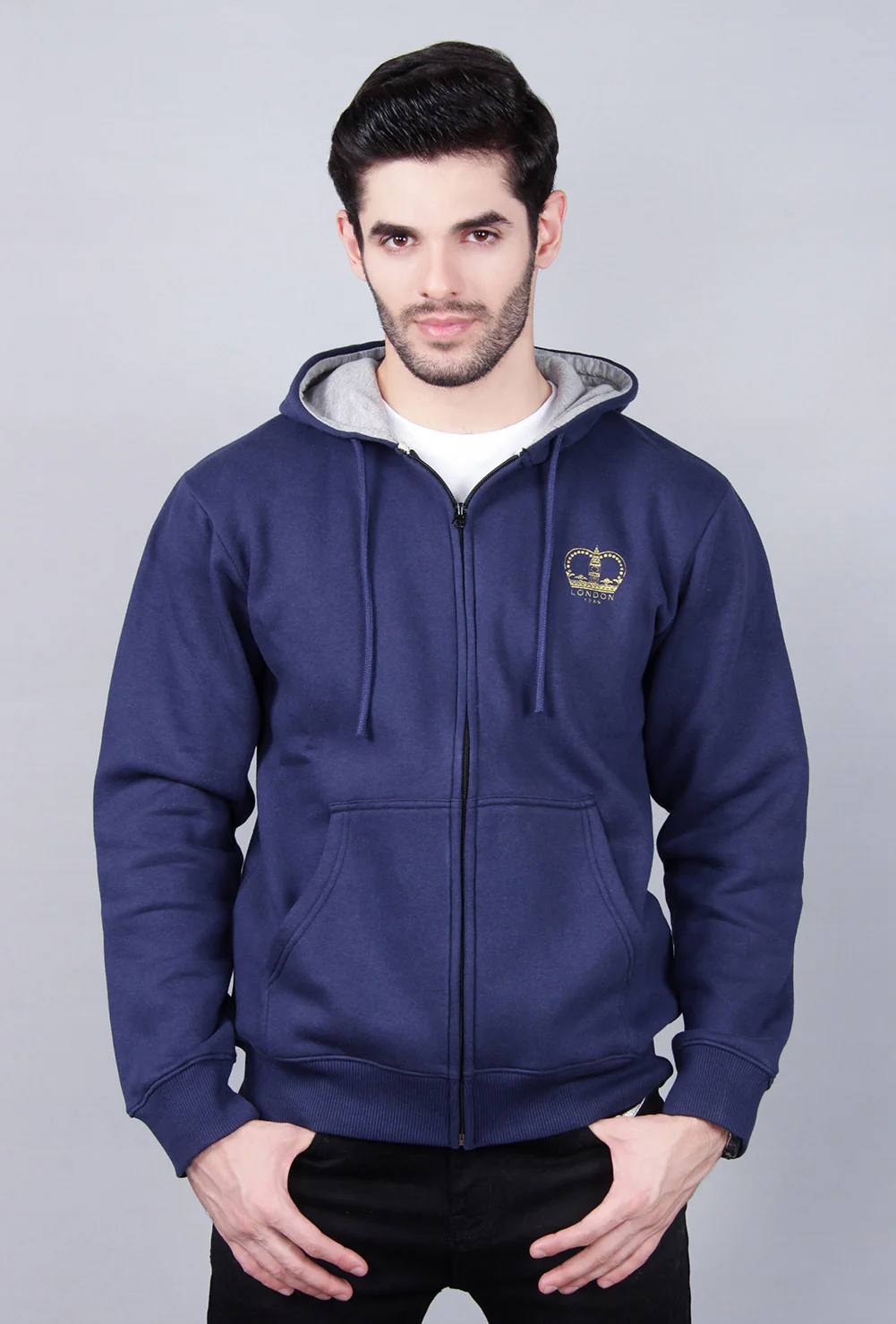 Men's "LASTER" Classic Premium Full Zip Fleece Hoodie