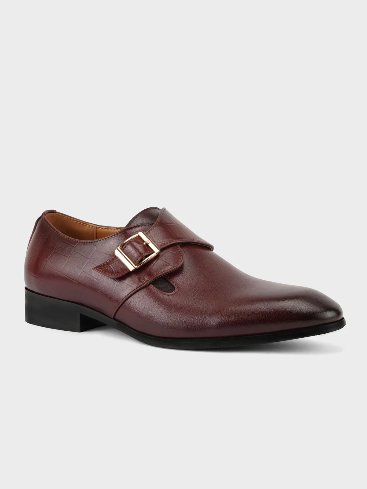 Mens "LAZARE" Monk Strap Leather Formal Shoes