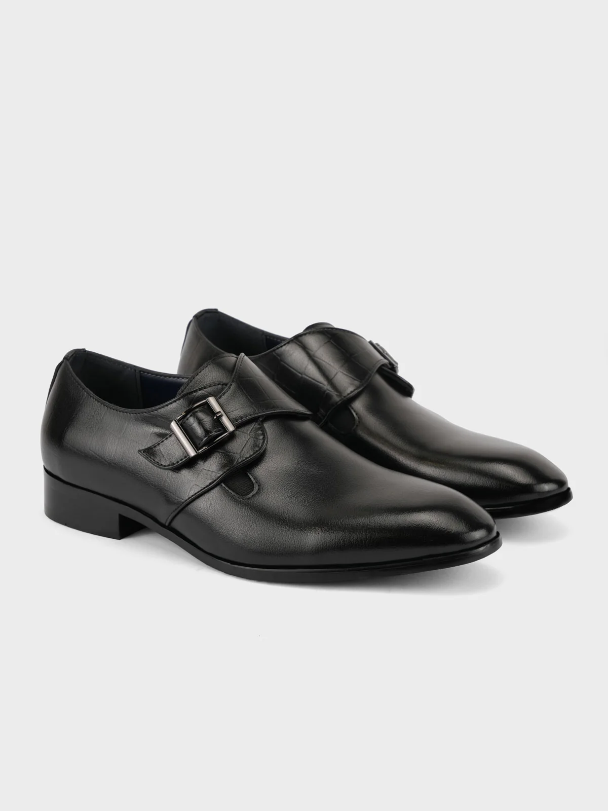 Mens "LAZARE" Monk Strap Leather Formal Shoes - Image 4