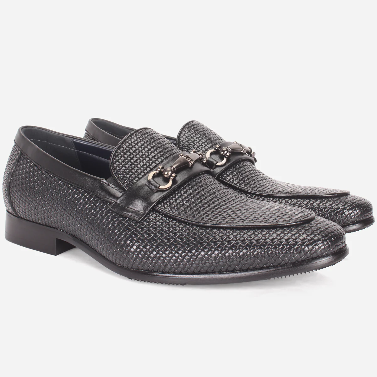 Mens "LIAM" Leather Office Formal Slide In Shoes - Image 2