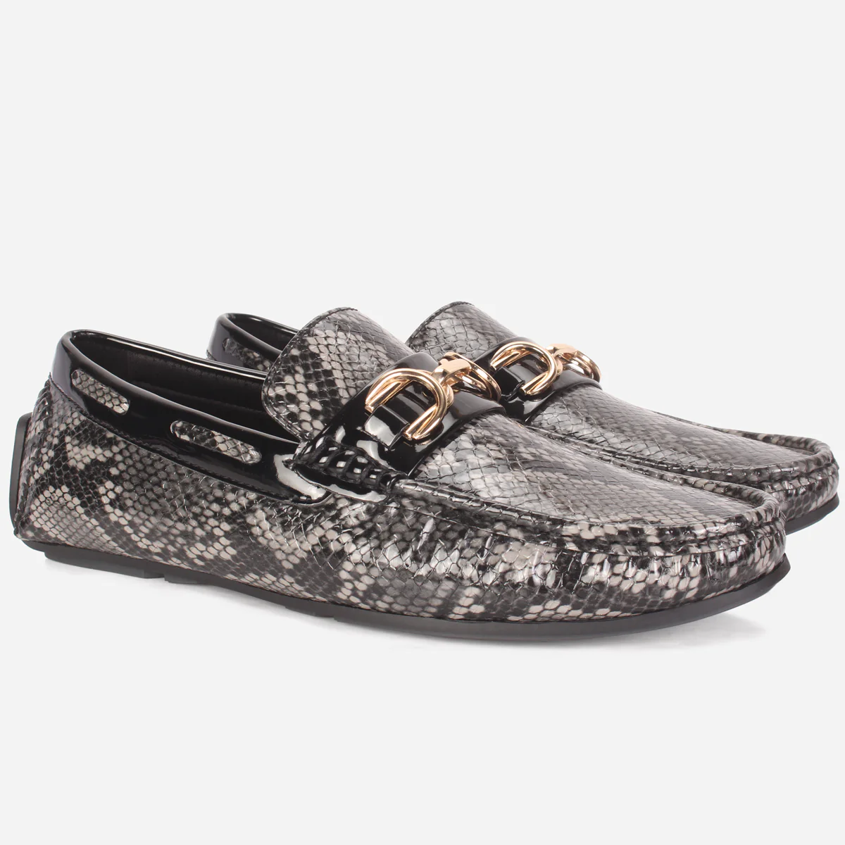 Mens "MARTIN" Textured Slide-in Loafers Shoes - Image 2
