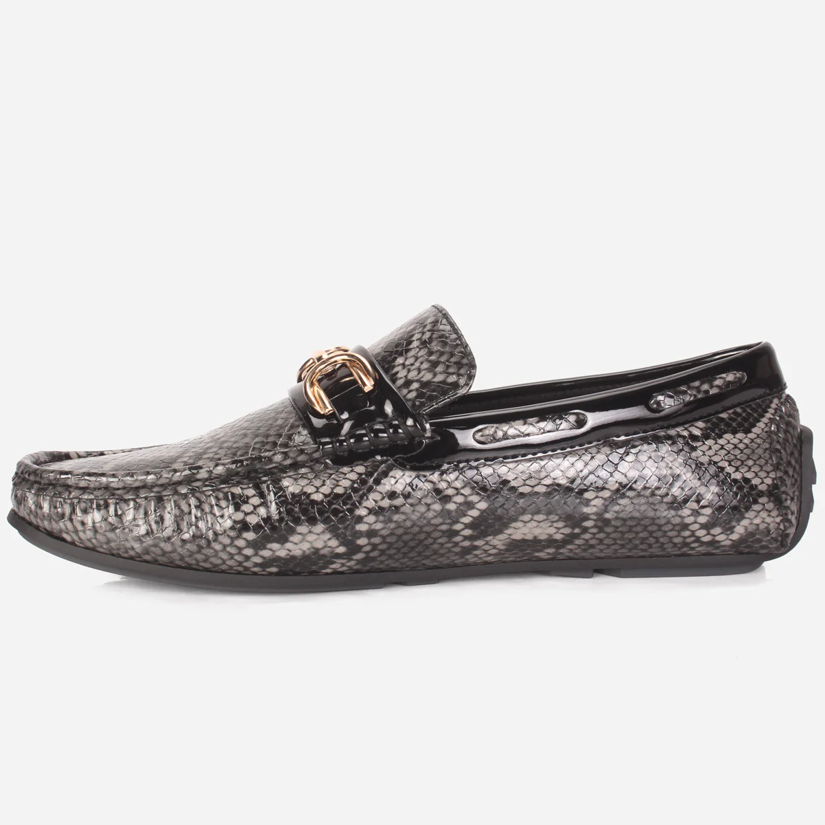Mens "MARTIN" Textured Slide-in Loafers Shoes - Image 3