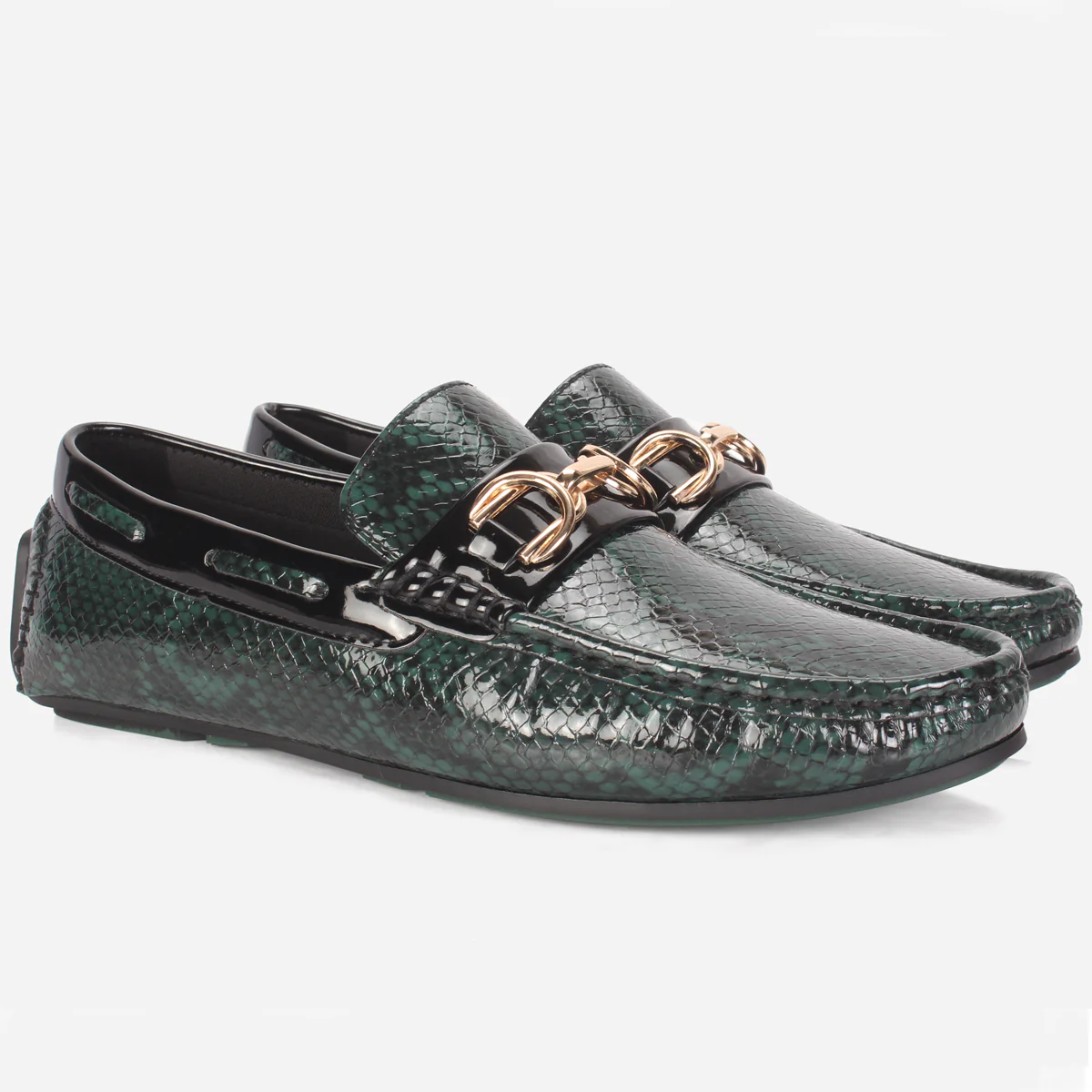 Mens "MARTIN" Textured Slide-in Loafers Shoes - Image 2