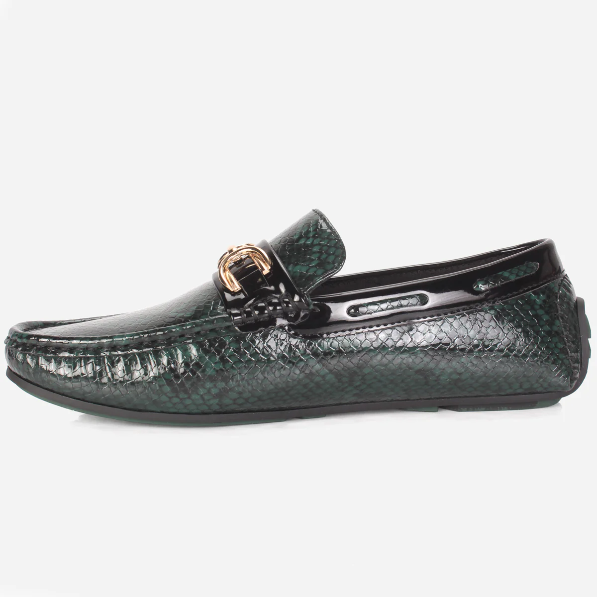 Mens "MARTIN" Textured Slide-in Loafers Shoes - Image 3