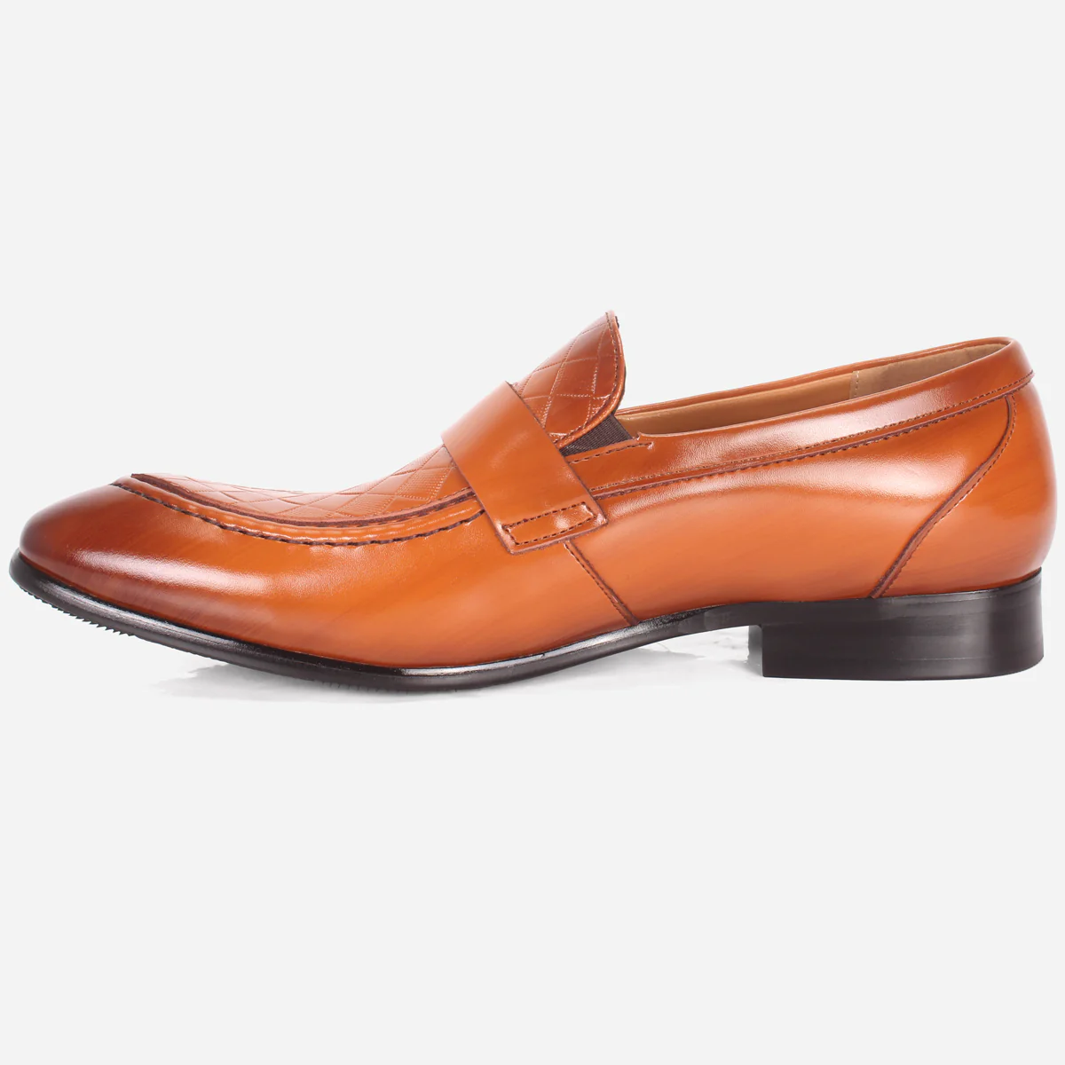 Mens "MAZIMA" Leather Office Formal Slide In Shoes - Image 3