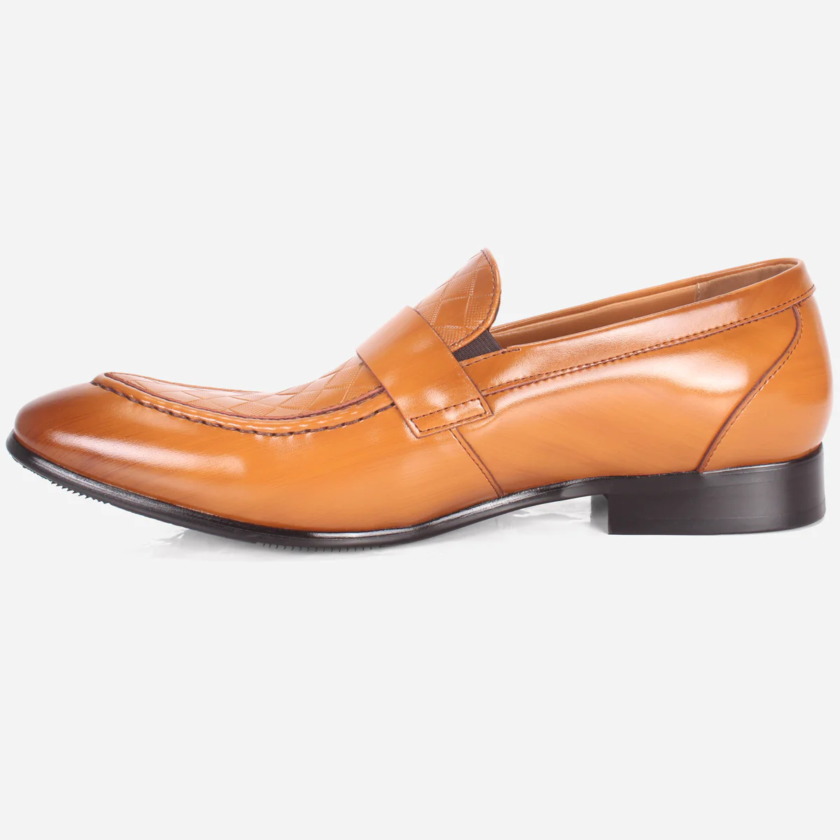 Mens "MAZIMA" Leather Office Formal Slide In Shoes - Image 3
