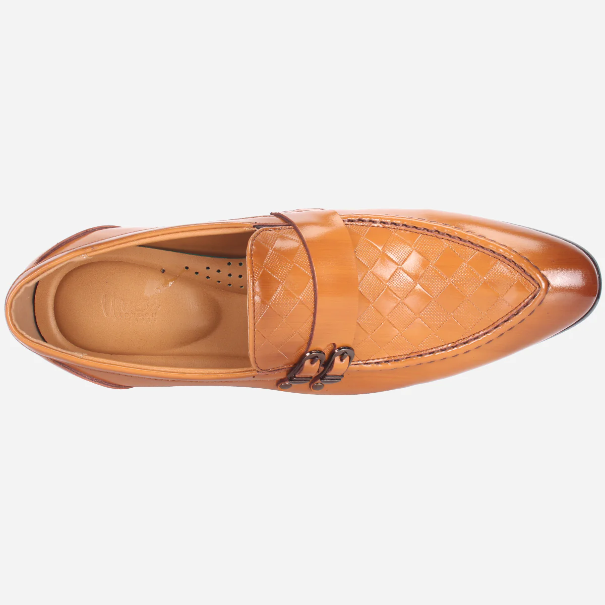 Mens "MAZIMA" Leather Office Formal Slide In Shoes - Image 4
