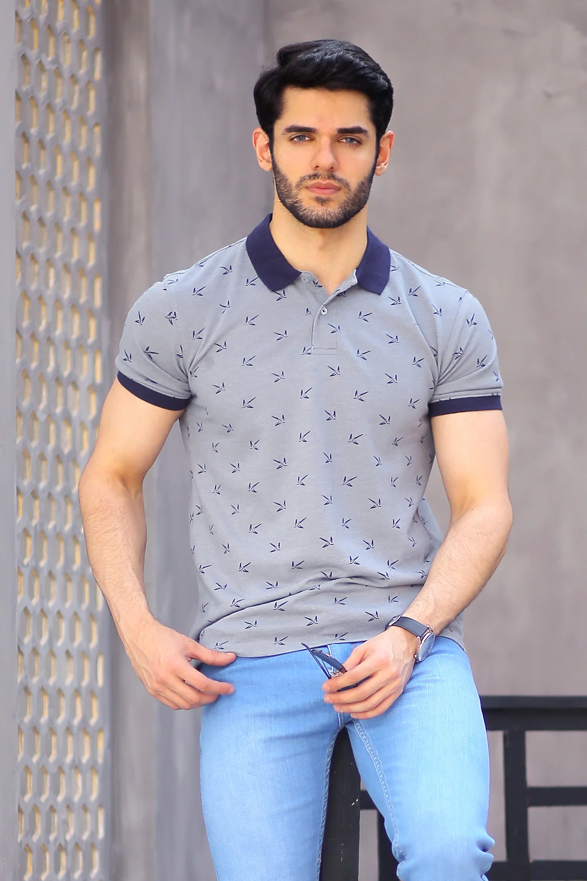 Mens "MIAMMI" Trendy Cotton Polo T-Shirt - Image 2