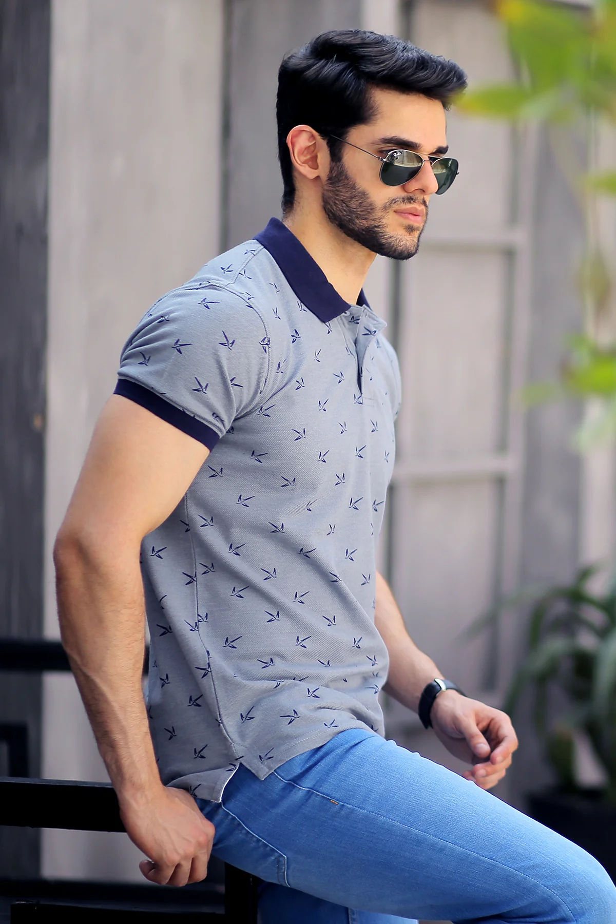 Mens "MIAMMI" Trendy Cotton Polo T-Shirt - Image 3