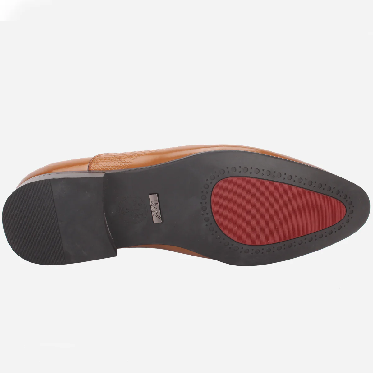 Mens "MILANO" Leather Dress Formal Slide In Shoes - Image 5