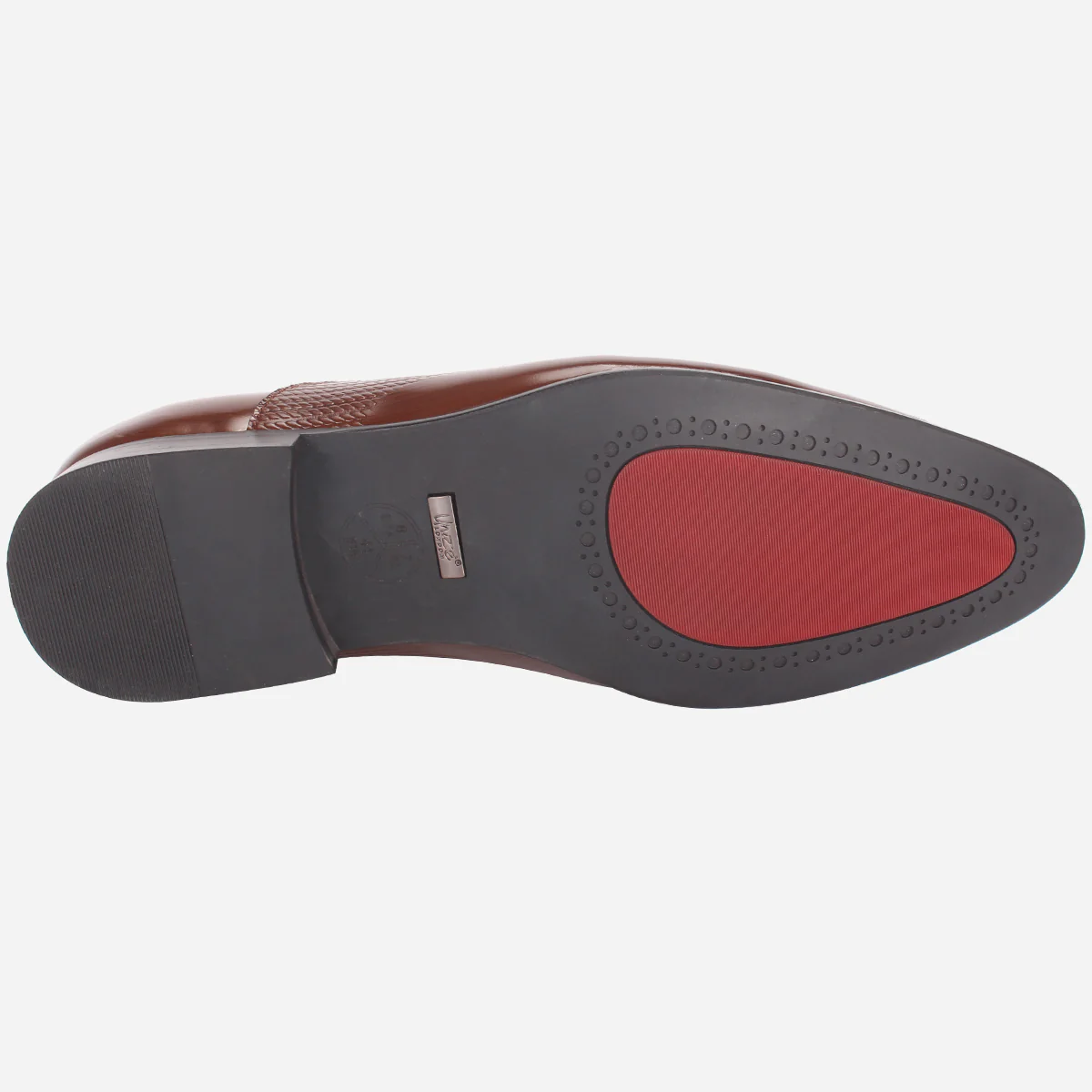 Mens "MILANO" Leather Dress Formal Slide In Shoes - Image 5