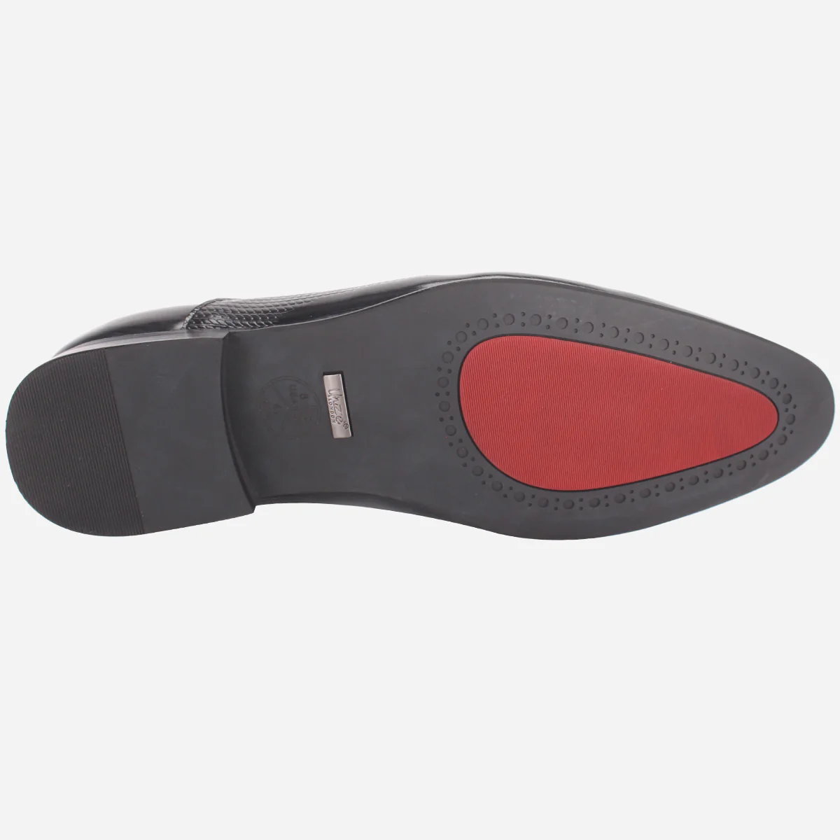 Mens "MILANO" Leather Dress Formal Slide In Shoes - Image 5