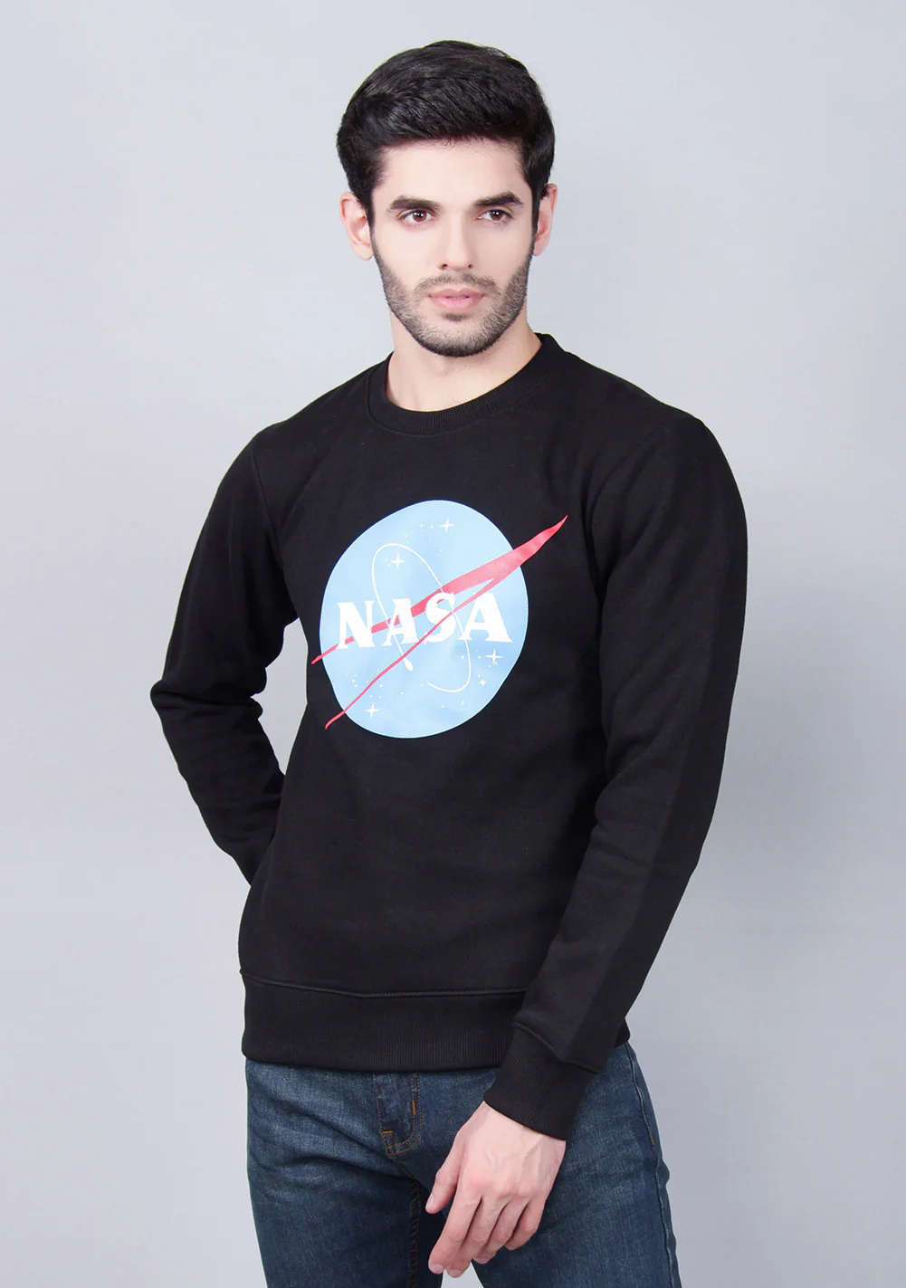 Men's "NASA" Meatball Logo Worm Sweatshirt - Image 3